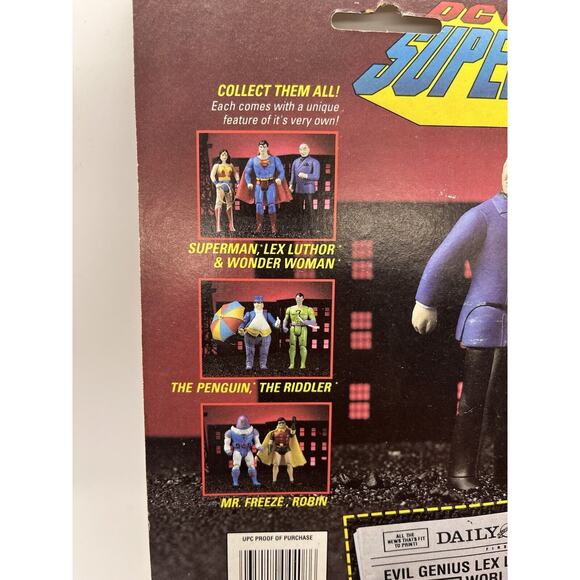 Vintage Toy Biz Lex Luthor DC Comics Super Heroes 1989 MOC Mint on Card - Picture 6 of 9